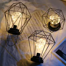 Nordic Медный провод шнура светильник лампа настольная лампа железа искусства СВЕТОДИОДНЫЙ ночной Светильник креативная Настольная лампа для Спальня прикроватная тумбочка для украшения дома