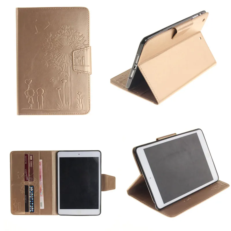 

TX Cute Dandelion pattern Cover for apple ipad air 1 case PU Leather Stand With Card Holder for iPad air1 ipad5 Protective shell
