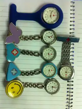 

Wholesale 100pcs/lot SiliconeNurse Pocket Watches Customize FOB Watches Custom logo
