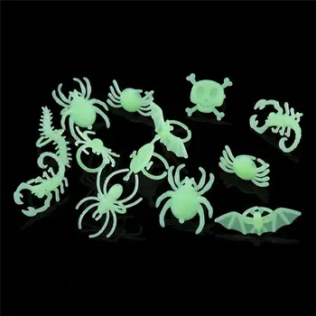 

14pcs New Animal Design Cool Halloween Dance Party High Quality Accessories Toys Luminous Insects Ring Glow In Dark Toy