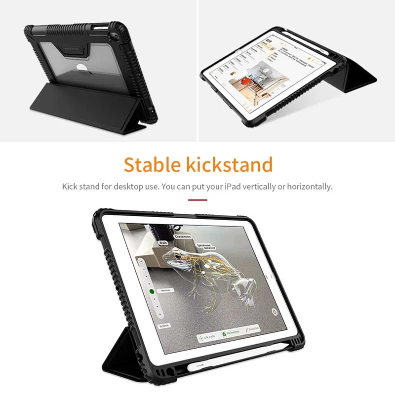 Для iPad 9 7 2018 2017 кожаный чехол NILLKIN Smart Wake UP флип Чехлы для Apple 2018/2017 с защитой