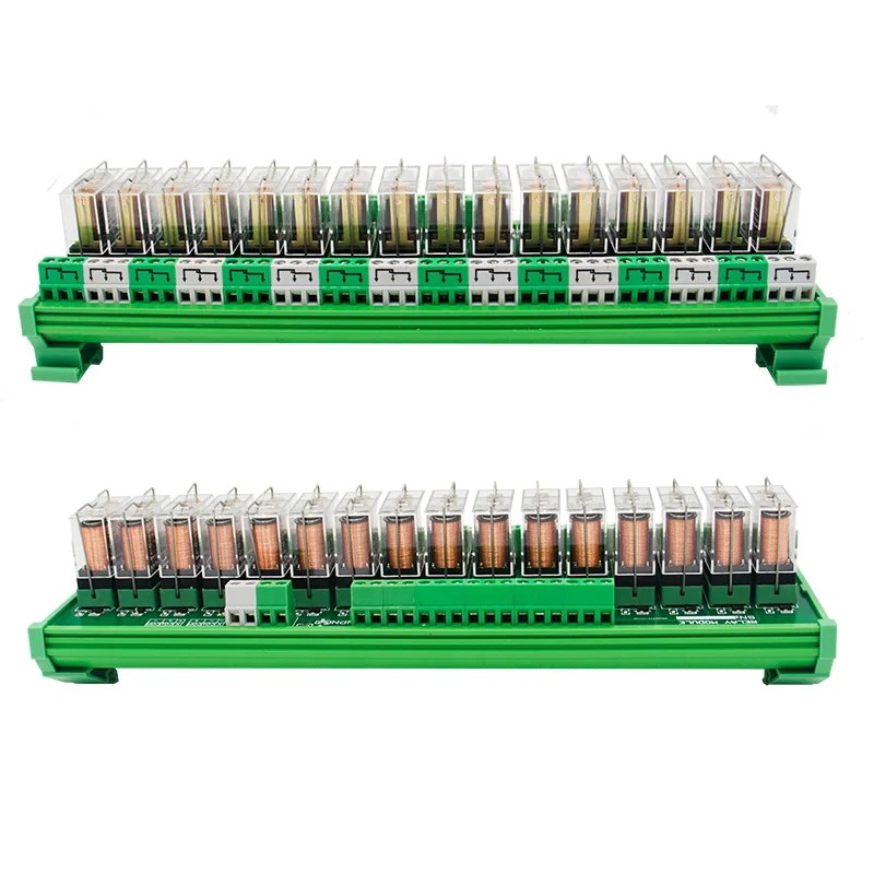 16 каналов 1 SPDT DIN рейка OMRON G2R 24 в модуль релейного интерфейса DC/AC|omron g2r|interface relaydin