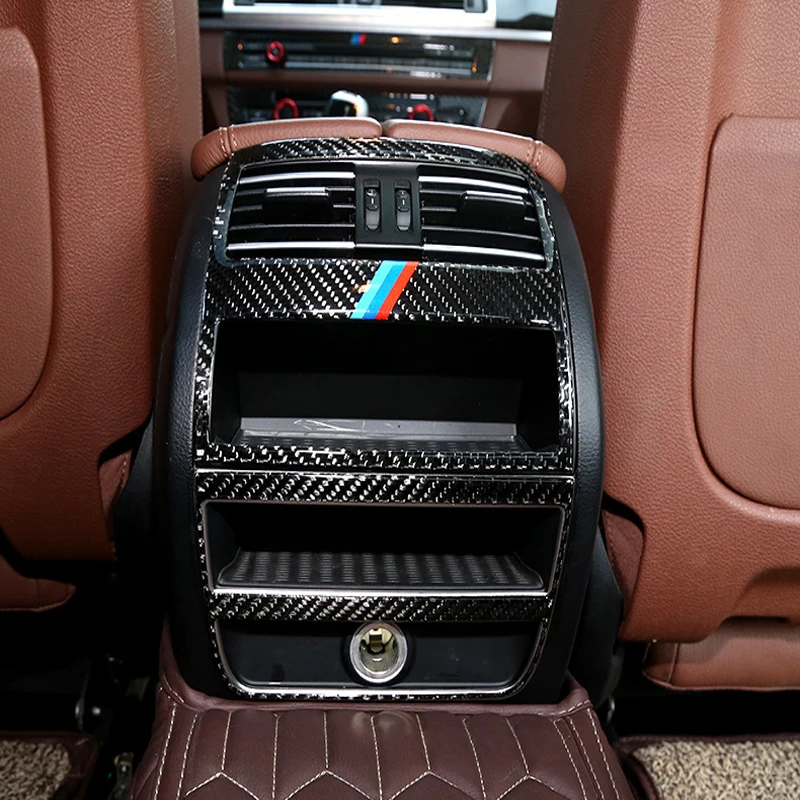 

Carbon Fiber Car Center Console Air Outlet Air Conditioning Vent Decorative Cover Frame Sticker For BMW F10 F18 5 Series Styling