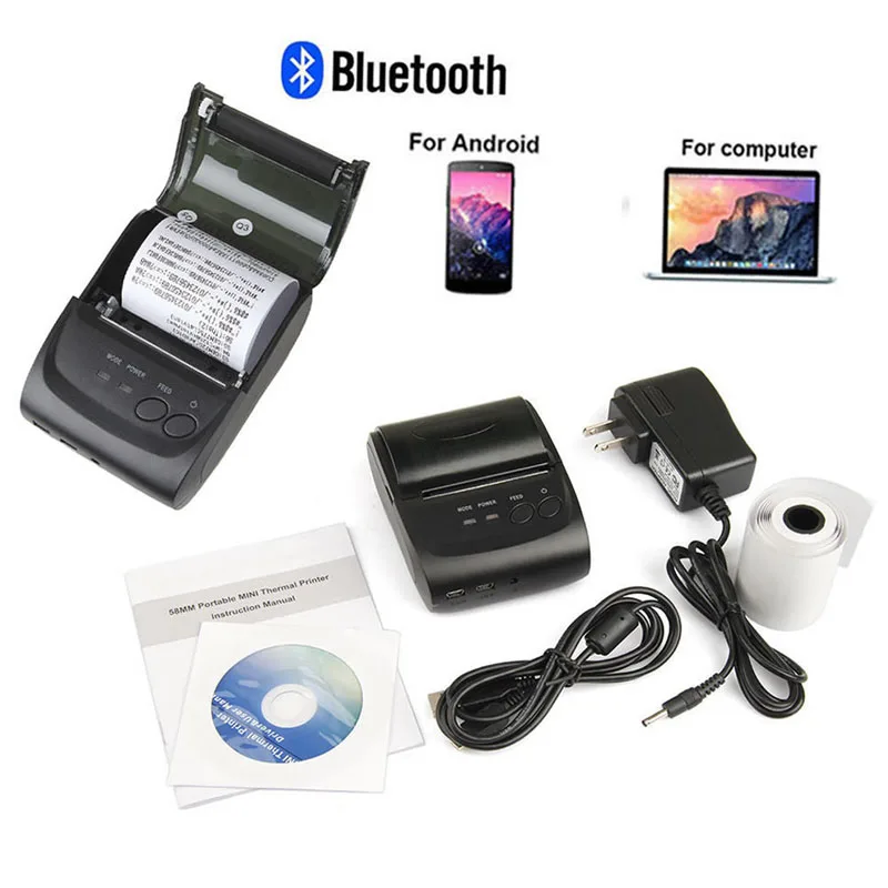

Mini Wireless 58mm Portable Bluetooth Thermal Printer Receipt for Android Mobile