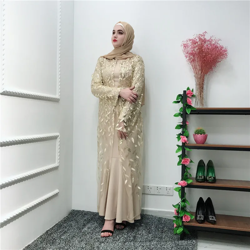 Рамадан абайя халат Дубай, Турция ислам сетки кимоно кардиган мусульманский хиджаб платье Кафтан Абая для женщин джилбаб кафтан Qatar Elbise