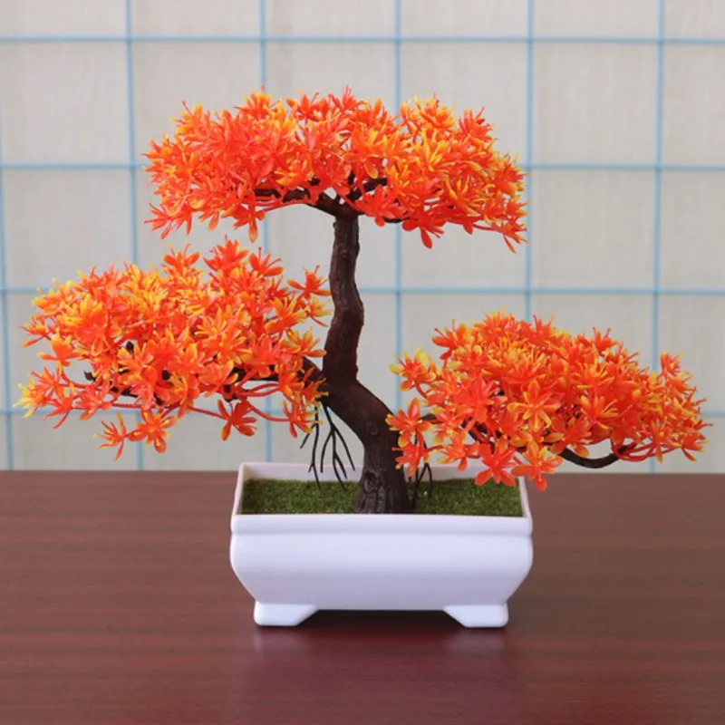 Fake Artificial Plants Bonsai Potted Plant Mini Simulation Pine Tree Home Decor