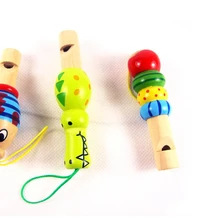 Мультяшные мини-свистки в виде животных, деревянные духовые инструменты, Пиратская модель, 50 шт./партия WAP003