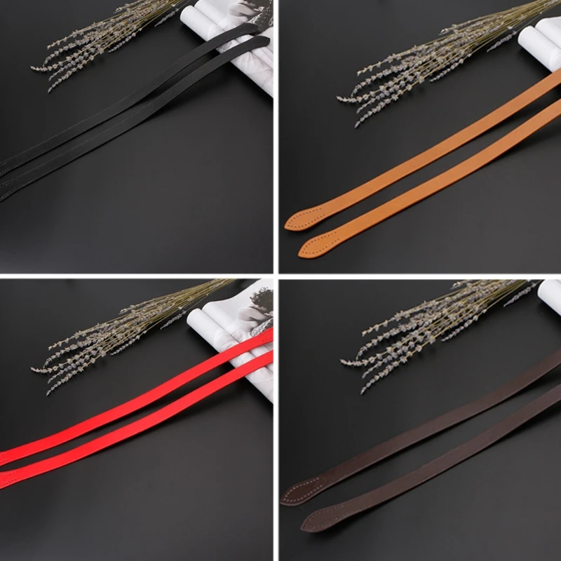 2pcs/lot 60cm long Imitation Leather Bag Handle Shoulder Bag Belt Handle Replacement  Handbag Strap Hand Sewing Leaves KZ0006