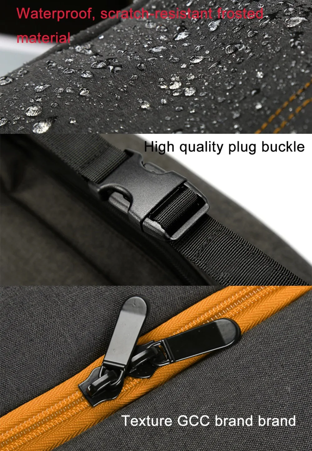 Puluz-impermeável Sling Shoulder Bolsa à Prova de Arranhões Dslr Câmera Bolsa Outdoor Sports Handbag Gopro Sjcam Nikon Canon Sony Xiaoyi - Image 3