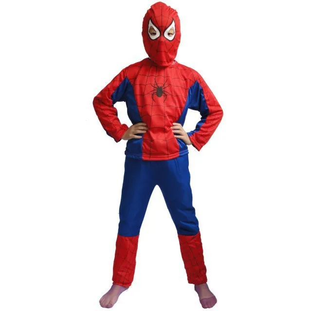 Для маленьких мальчиков, одежда, костюм для Хэллоуина для детей, костюм Человека-паука, костюм вечерние Ретро супергероев Косплэй костюм для девочек детская одежда - Цвет: Красный