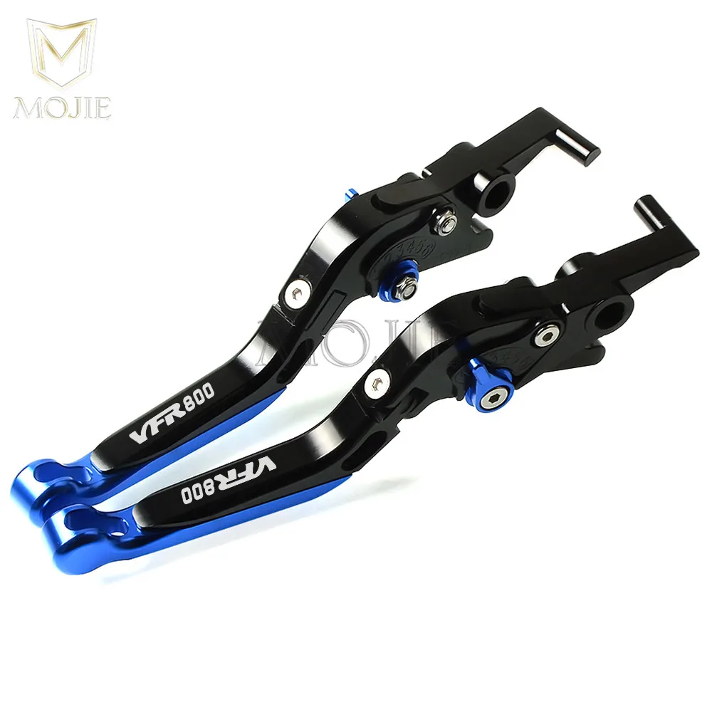 Для Honda VFR800 VTEC VFR 800 2002-2008 аксессуары для мотоциклов CNC регулируемые Складные Выдвижные VFR800 VTEC тормозные рычаги сцепления - Цвет: Black Blue
