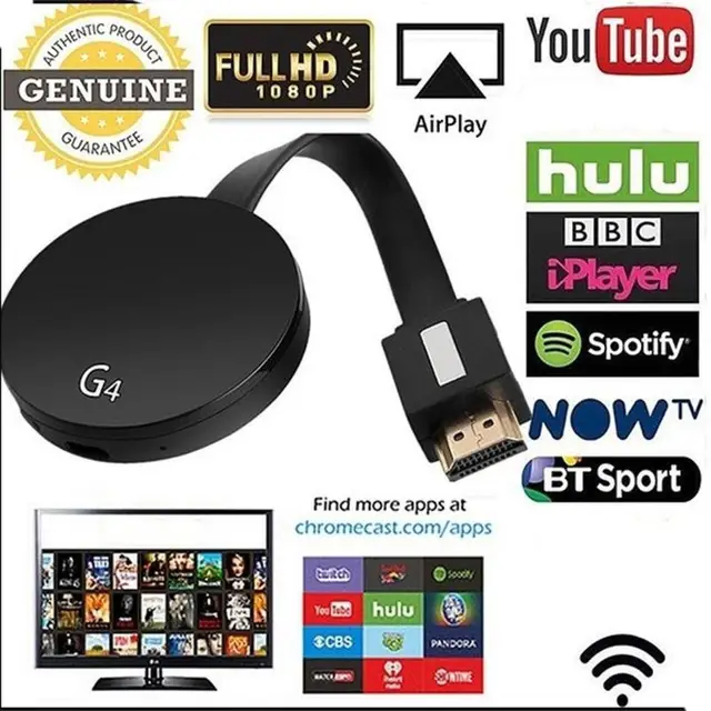 HD 1080P HDMI WIFI Media Video Chromecast 4rd Generation HDMI Digital