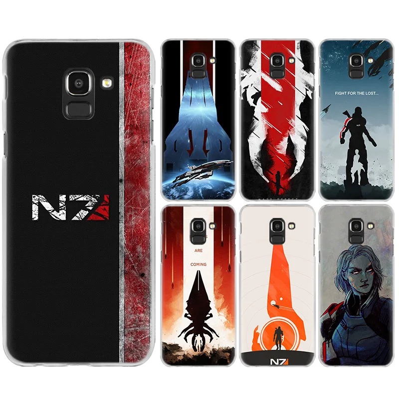 

N7 Mass Effect Hard Case Cover for Samsung Galaxy A50 A30 A10 S10 S10e Plus A9 A8 A7 A6 Plus 2018 A9 Star Lite M30 M20 M10 Coque