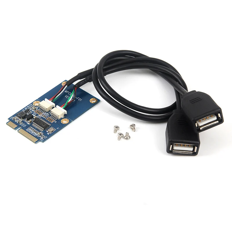 5cs/лот ноутбук мини Pci E к двойной 5 pin USB2.0 Драйвер адаптер расширения карты|Платы