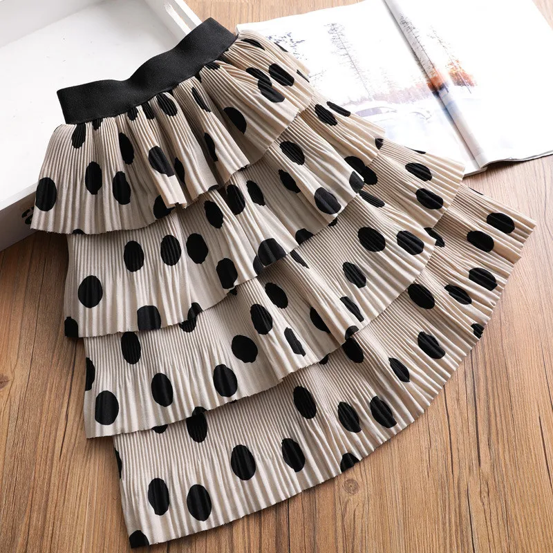 

New Dot girls skirts for kids Tutu Pettiskirt 2-8year baby girl princess pleated skirts for children dance ballet Skirts costme