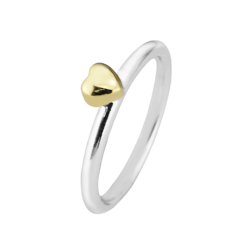 

1 PCS Women Rings Authentic 925 Sterling Silver Jewelry Puzzle Heart 14K Gold Rings for Women DIY Charms Jewelry FLR126K