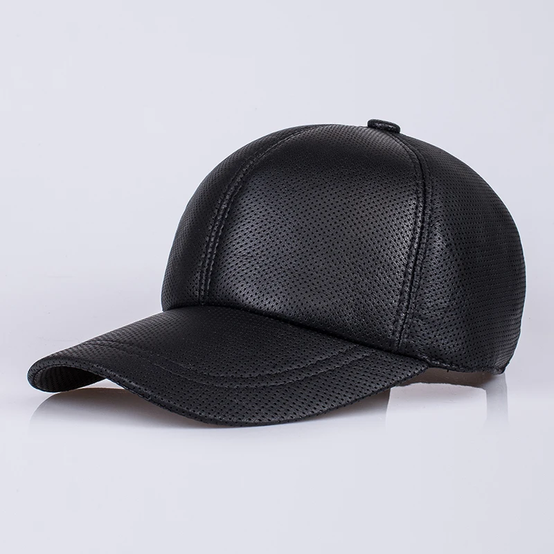 Aorice, натуральная кожа, бейсболка, мужские шапки, сохраняющие тепло, s, летняя, одноцветная, коричневая, черная, кожаная кепка, для отдыха, модная, HL013