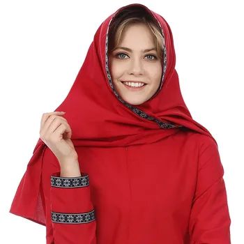 

Hat Muslim Women Traditional Retro Pure Color With Lace Turban Hat Head Scarf Wrap women muslim hijab shawls c0412