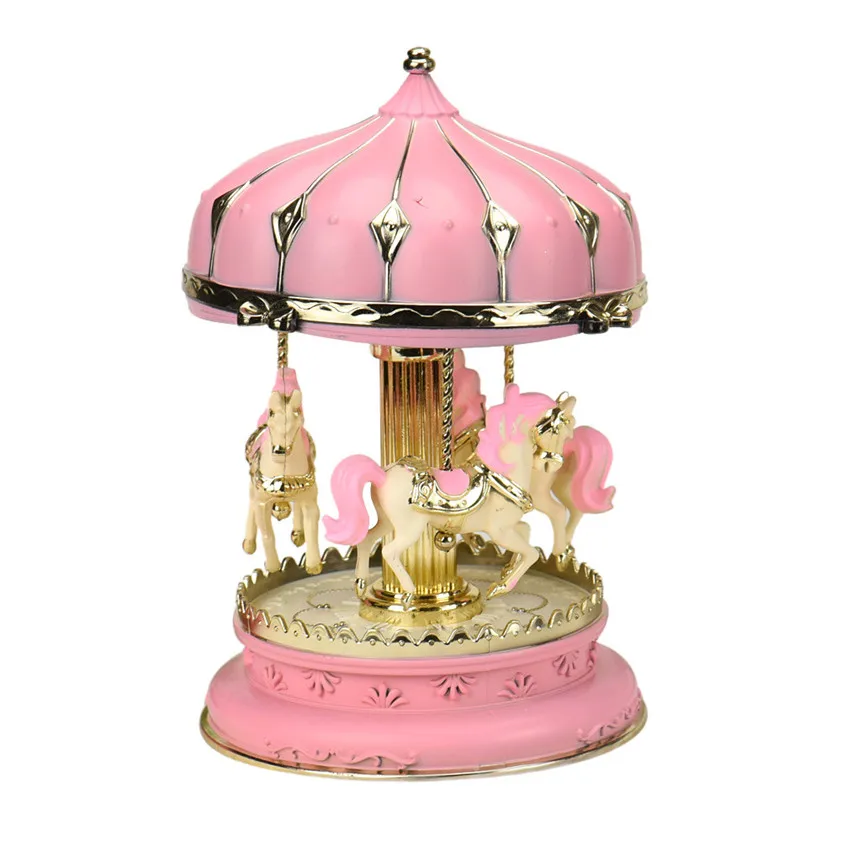 2017 Car stylingHigh Quality Vintage Horse Carousel font b Music b font font b Box b