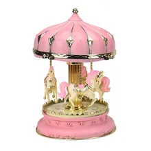 2017 Car stylingHigh Quality Vintage Horse Carousel font b Music b font font b Box b