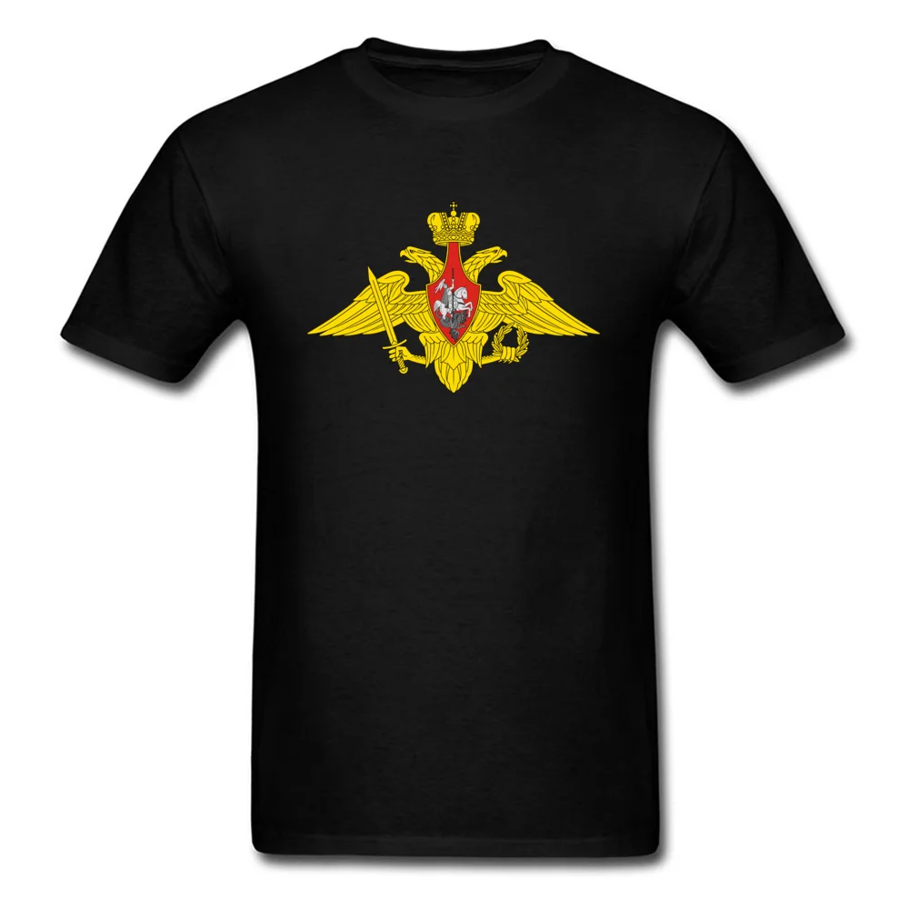 Gold Russian Army Logo Design Men T Shirt Short Sleeve Pure Cotton