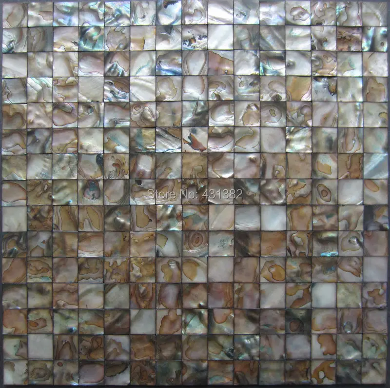 

20*20 building material freshwater shell mosaic tile mother of pearl dyed black color indoor mosaics tile