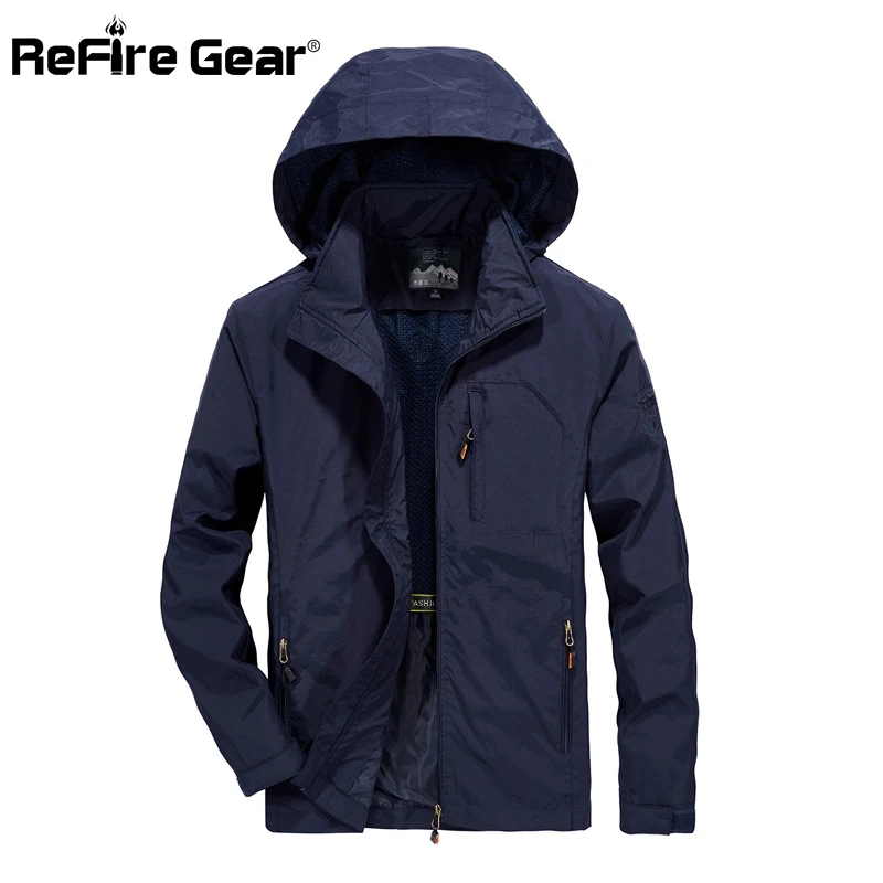 Refire gear мужская Тонкая куртка с капюшоном Военная тактическая куртка весна осень Повседневная легкая ветровка модная верхняя одежда пальто