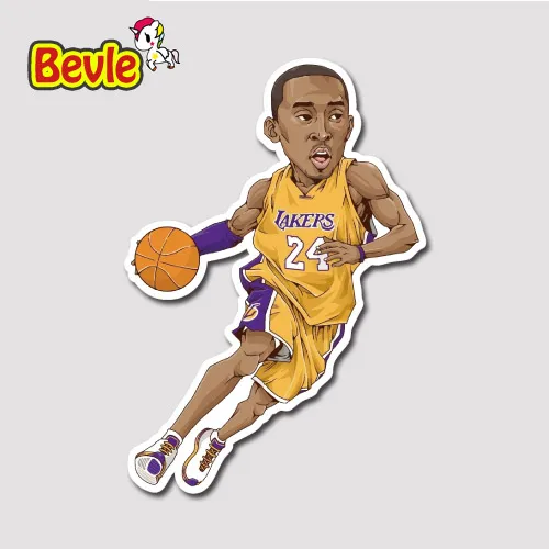 

Bevle 9345 Bastetball Super Star Kobe Bryant Waterproof Stickers Laptop Luggage Fashion Car Graffiti Cartoon Sticker