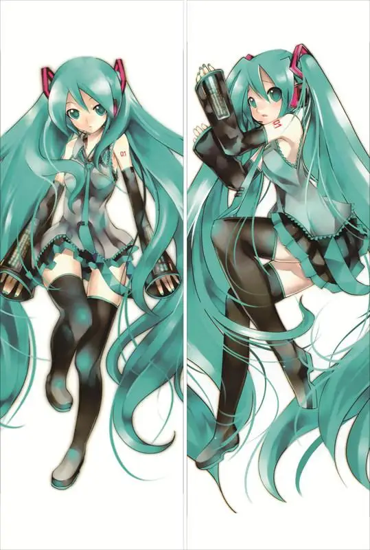 Японская 3D двухсторонняя наволочка с аниме Hatsune Miku Throw Otaku Dakimakura подарки постельные принадлежности длинная подушка для объятий чехол 150x50 см