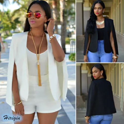 Модный облегающий костюм Женская куртка женская летняя белая черная без рукавов