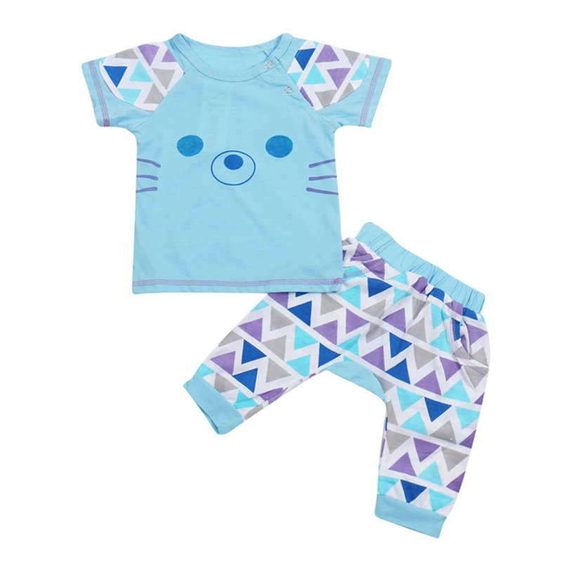 

Baby boy clothes 2017 Brand summer style kids clothes sets t-shirt+pants suit girl clothing set cartoon newborn sport suits