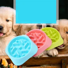 ABS Джунгли дизайн Pet собака кошка медленная миска для еды кормушка анти дроссель Предотвращение ожирения собаки кошки Кормление еда вода блюдо контейнер
