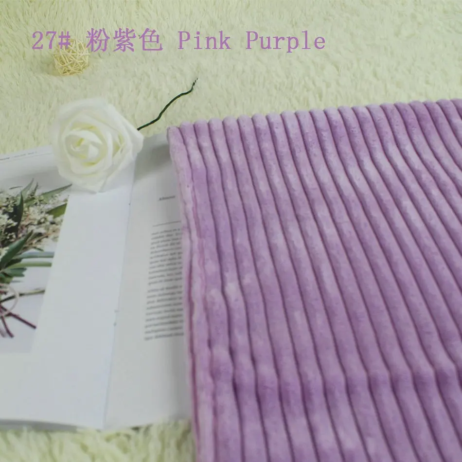 150x100 см полоса Добби Вельветовая ткань сплошной цвет для изготовления наволочки для дивана покрытие скатерти diy игрушки шторы мешок материал - Цвет: pink purple
