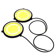 ITimo Car Styling COB LED Lamp Flexible DRL Round Shape Universal Daytime Running Light Car Driving lamp Turn Signals A Pair