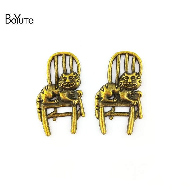 BoYuTe (40 Pieces/Lot) 20*35MM Vintage Chair Cat Charms Antique Bronze Plated Zinc Alloy Metal Trendy Pendant Diy Jewelry Making BoYuTe (40 Pieces/Lot) 20*35MM Vintage Chair Cat Charms Antique Bronze Plated Zinc Alloy Metal Trendy Pendant Diy Jewelry Making