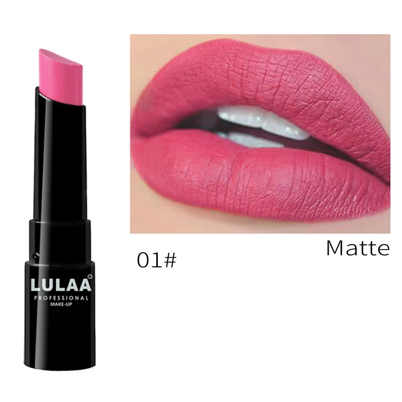 LULAA 10 Color Matte Moisturizing Lipstick Sexy Women Makeup Multi-Color Long Lasting Waterproof Lipstick New Lip Gloss - Цвет: 01