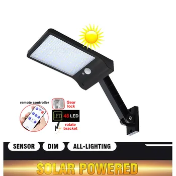 

48 LED remote controller Solar Light spot Flood light Waterproof street Wall Lamp For Outdoor Lawn Illumation s