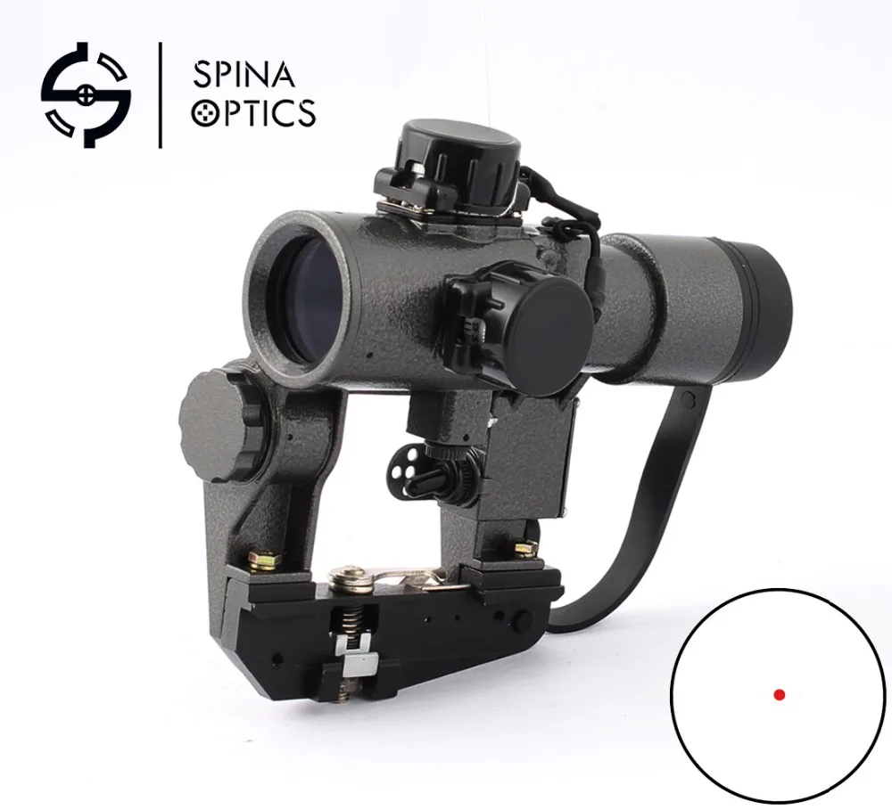 SPINA оптика 1X30 SVD Красный точка зрения Охота оптические прицелы тактический CQB оптический прицел fit Tigr SKS Стиль боковое Крепление