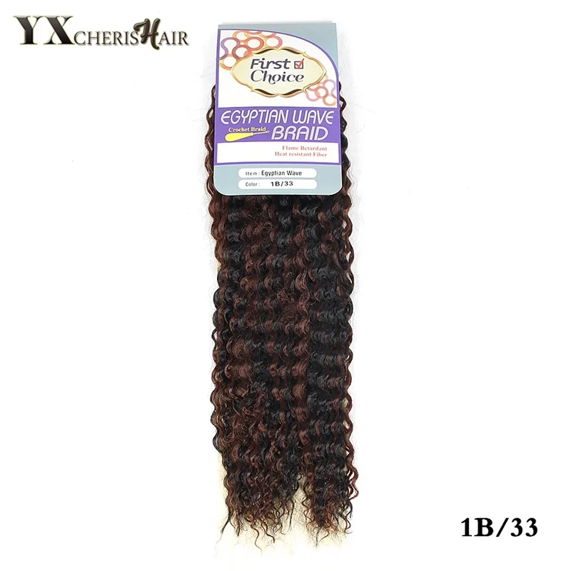 YXCHERISHAIR, 18 дюймов, вязанные крючком косички, афро, кудрявые, крученые, синтетические, Омбре, косички, волосы для наращивания, черные, Marly