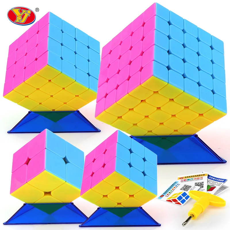 2*2*2 3*3 4*4*4 5*5*5 магический куб WarriorW Cubo скоростные кубики 4 шт. в наборе головоломка