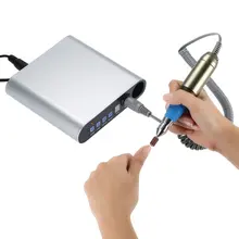 25000 об/мин, 100-240 В, профессиональная электрическая пилка для ногтей, светодиодный аппарат для маникюра, салонный набор с наждачными стержнями и песочными сверлами