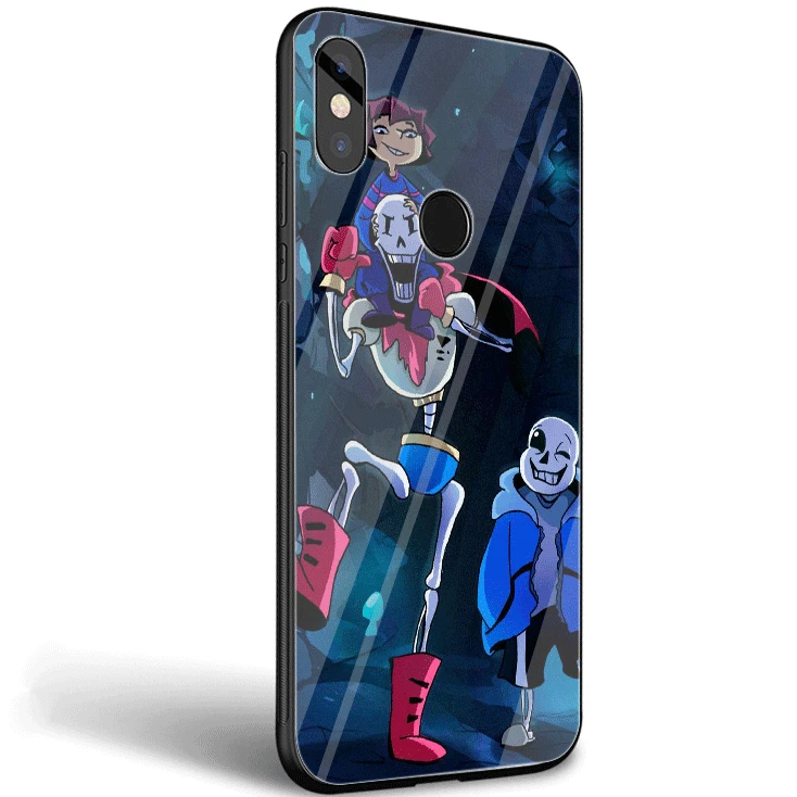 Стеклянный чехол Gerleek Undertale Sans для Xiaomi MI 8 9 Lite A1 A2 Redmi Note 5 6 7 Pro 6A 4X Pocophone F1