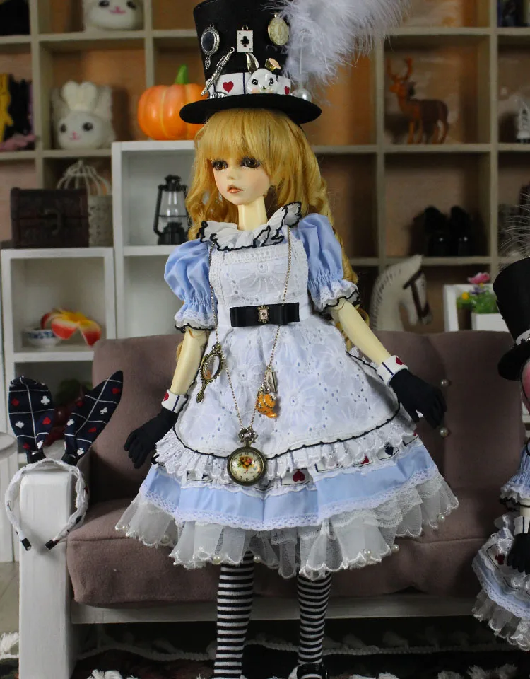 1/6 1/4 1/3 весы BJD платье+ Носки+ головной убор, комплект детской одежды для BJD/SD аксессуары для кукольной одежды, а не в комплекте кукла, парик и аксессуары 1527