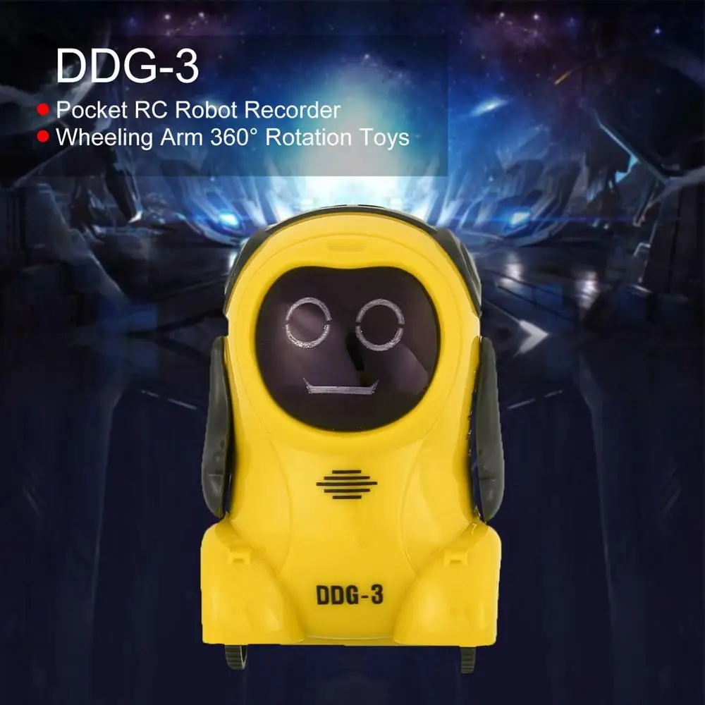 Рождественский DDG-3 Интеллектуальный умный мини карманный диктофон для записи голоса радиоуправляемый робот-рекордер свободно хриплет 360 Вращение игрушки для детей подарок - Цвет: Сливовый