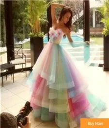 Amazing-Rainbow-Wedding-Dresses-2016-Colorful-Handmade-Flowers-Bridal-Gowns-Tiered-Tulle-Custom-Made-Bride-Dress