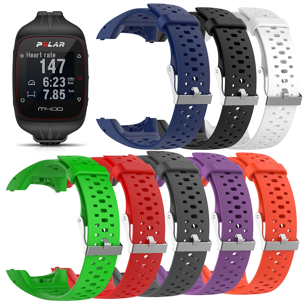 Мягкий силиконовый сменный ремешок для часов Polar M400 M430 RunningGPS спортивные Смарт-часы браслет ремешок с инструментами