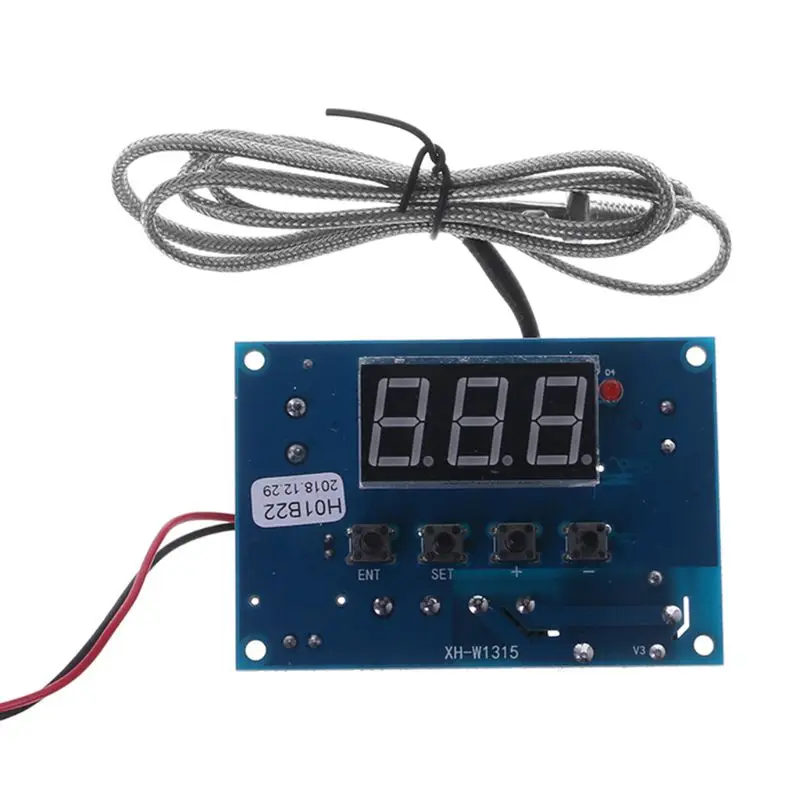 Цифровой терморегулятор AC 110V ~ 220V DC 12V 24V 99 999 термостат типа K инструмент для