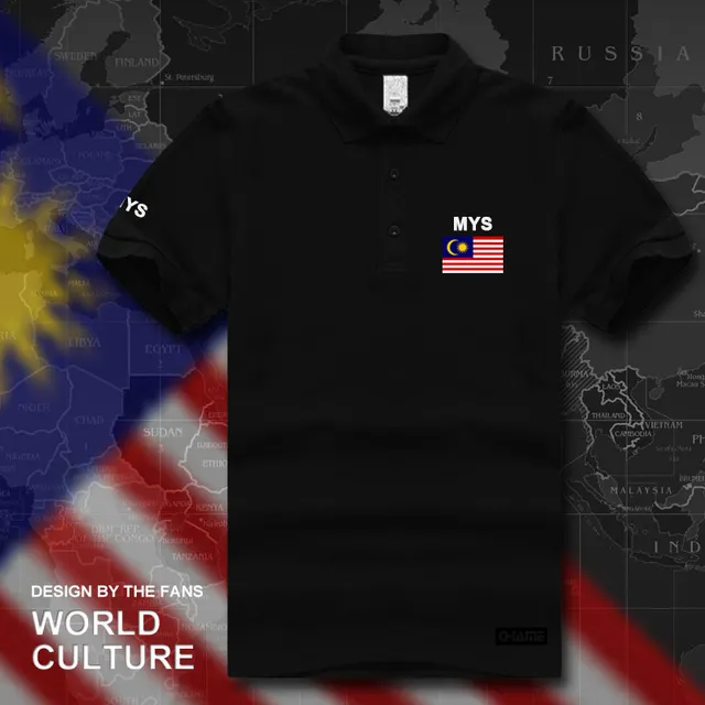 Malaysia Malaysian polo shirts men short sleeve white brands printed