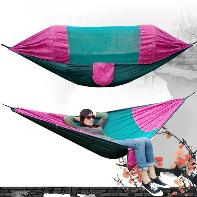 

Thicken Mosquito Net Hammock Parachute Cloth Hanging Chair Hammock Swing Outdoor Camping Hammock 275X145cm Kids Furniture