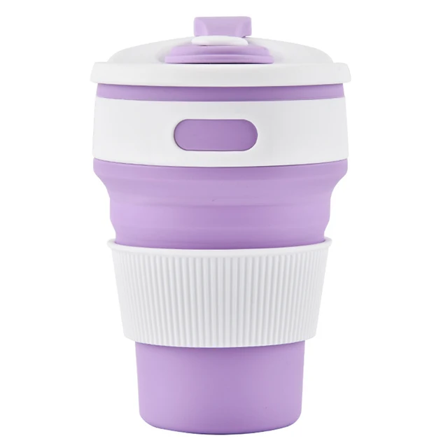 2019 new Foldable Travel Mug Silicone Collapsible Drinking Mugs for Coffee Tea Outdoor Traveling
